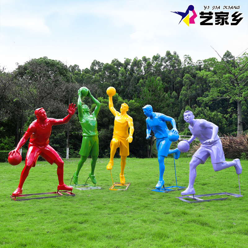 Running Sports Sculpture Fiberglass Park Landscape Stadium Decoration Abstract Basketball Player Large Ornament Running Sports Sculpture Fiberglass Park Landscape Stadium Decoration Abstract Basketball Player Large Ornament