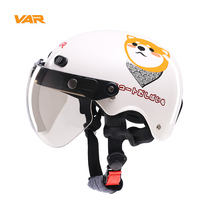 VAR Electric Car Childrens Helmet Grey Boy Girl All Season Versatile Cute Summer Half Helmet Baby Safety Helmet 3C