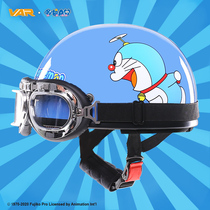 VAR Doraemon A Dream Electric Electric Bottle Car Helmet Grey Mens Four Seasons Half Armor Lady Cute Summer 3C Certified Safety Helmet