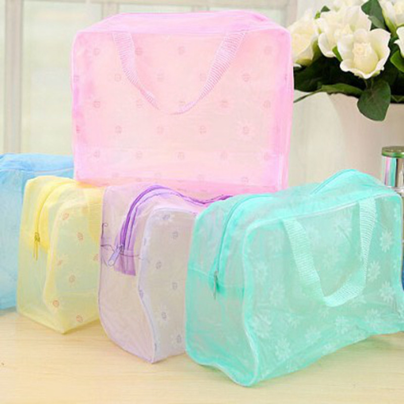 Waterproof printed plastic Makeup Wash Containing bag for men and women bathing outdoor business trips portable cashier bags wholesale