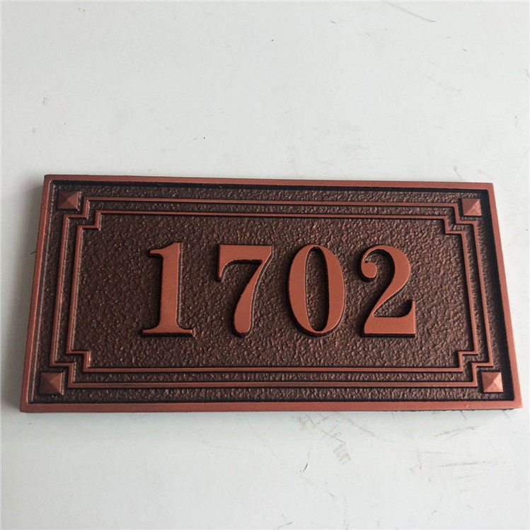 Community Home Metal Gate License Plate Custom Upscale Antique Door Plate Signs Retro Copper Old Mark Road Signs Order