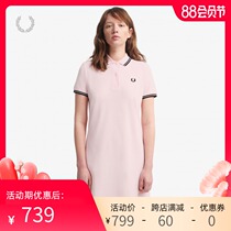 FRED PERRY WOMENS SHORT-sleeved DRESS SUMMER British casual WHEAT trend simple lapel D3600