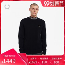 FRED PERRY mens casual sweater 2021 Autumn New British round neck wheat ear embroidery tide K2548
