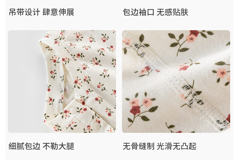 欢喜小熊女宝宝吊带包屁衣夏季新生婴儿睡衣夏薄款衣服背心连体衣 — 22
