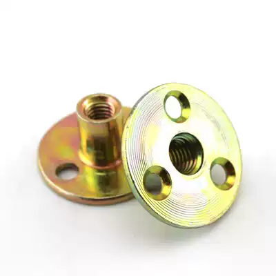 Three-hole lock nut M6M8M10M12 iron with threaded hole flange coupling galvanized nut
