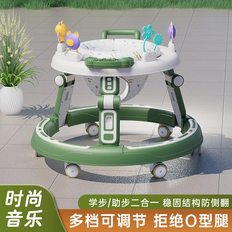 Детские ходунки walker anti-O-leg new baby многофункциональные музыкальные, предотвращающие опрокидывание, дети могут сидеть на тележке