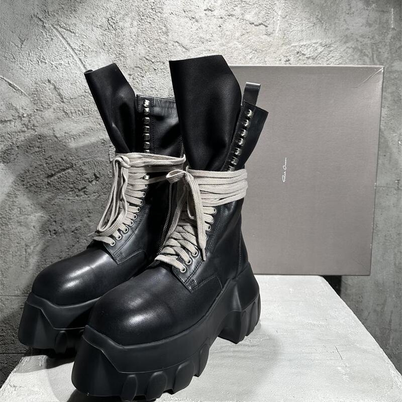 Xuanzhan Ro Genuine Leather Chelsea Work Boots, High-Top British Martin Boots, Thick-Soled Derby Shoes, Casual High-Top Sneakers Xuanzhan Ro Genuine Leather Chelsea Work Boots, High-Top British Martin Boots, Thick-Soled Derby Shoes, Casual High-Top Sneakers