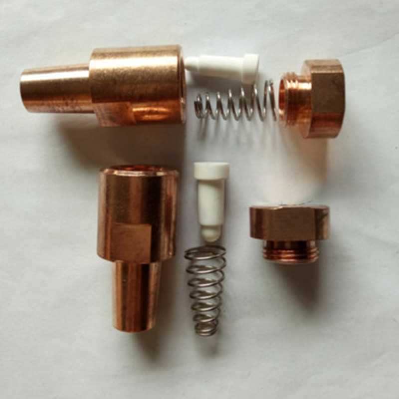 Nut welding electromechanical pole head nut Pneumatic spot welding machine special welding nozzle Chromium zirconium copper welding needle Ceramic positioning pin