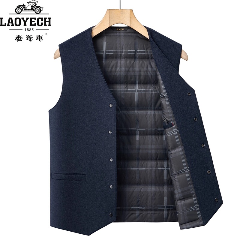 Vintage White Duck down Men's down Vest for Middle-Aged and Elderly Dads, Red Warm Vest for the Year of Birth Vintage White Duck down Men's down Vest for Middle-Aged and Elderly Dads, Red Warm Vest for the Year of Birth