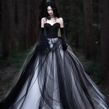 Реквизит для фотографии, топ без лямок для влюбленных, черное свадебное платье