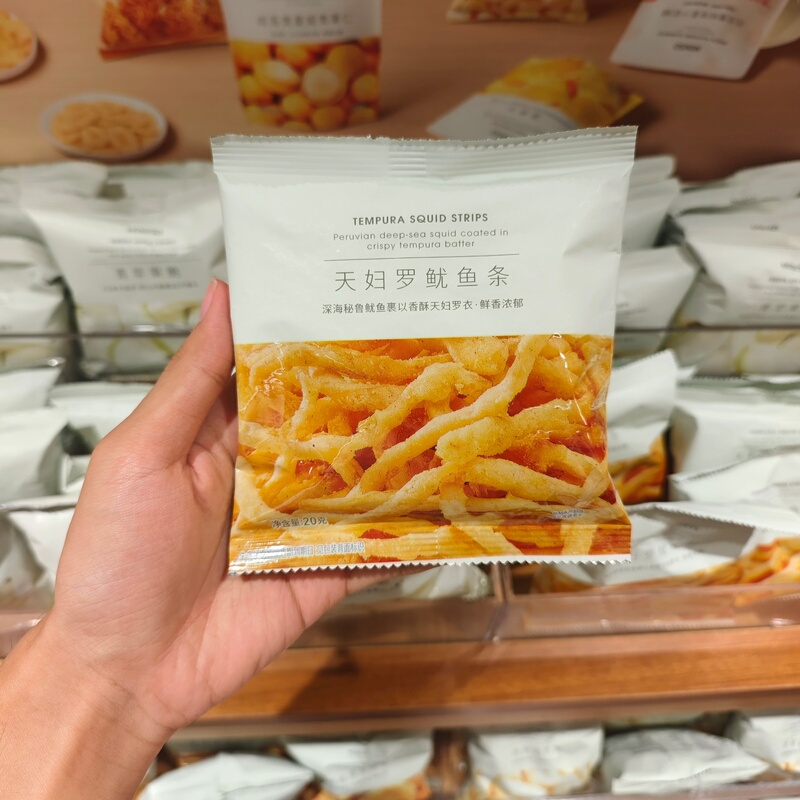 Miniso Premium Tempura Squid Strips Ready-To-Eat Snack Bagged Seafood Snack Miniso Premium Miniso Premium Tempura Squid Strips Ready-To-Eat Snack Bagged Seafood Snack Miniso Premium