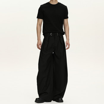 A Carton American-Style Design Pleated Striped Trousers for Men and Women, High-End, Stylish, Drapey, Old Money Style Pants, Trendy