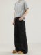 A Carton Retro Straight-Leg Original Color Denim Black Topstitch Jeans Unisex Loose Casual Long Pants Trendy