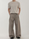 A Carton American-Style Linen-Textured Loose Casual Trousers for Men and Women, Tr Blend, Commuter Double-Pleat Design Long Pants