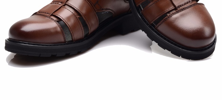 Dessler nam da lộn da Baotou sandal dày đáy kinh doanh váy thoáng khí mát mẻ da da giày nam mùa hè giày tây nam đẹp