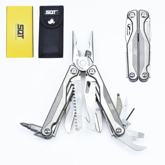 SQT Shun new product 2048A multi-function combination tool folding knife pliers outdoor equipment titanium alloy sheet handle
