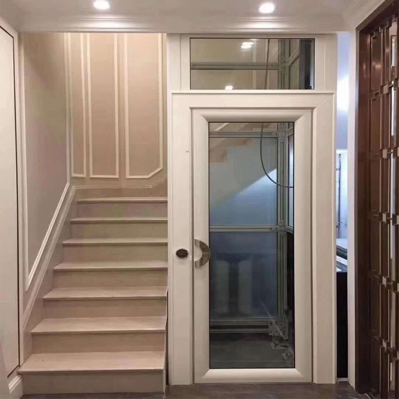 Home Lift Mini 23 Four Floors Hotel Hydraulic Sightseeing Lift Duplex Penthouse Small Space Automatic Lift Ladder