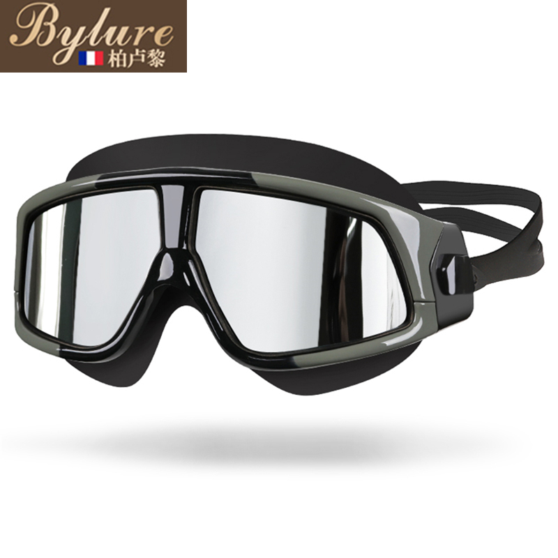 bylure brand swimming goggles between men and women with high myopia 1 millennium HD anti-fog waterproof degree large frame swimming glasses
