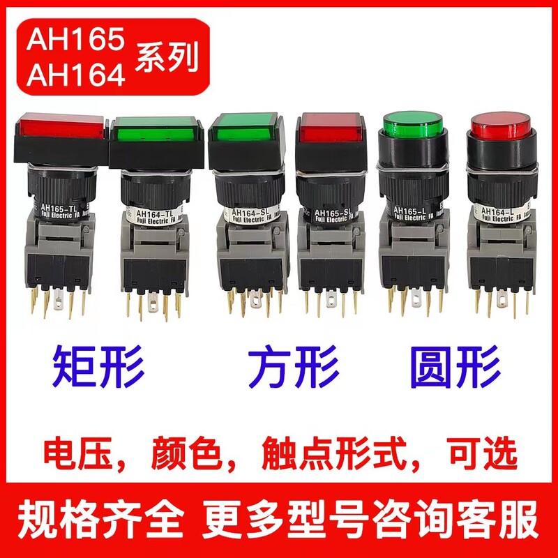 16mm Illuminated Push Button Switch Ah164 Ah165-Tl Sl L5 E3 g R W11E3