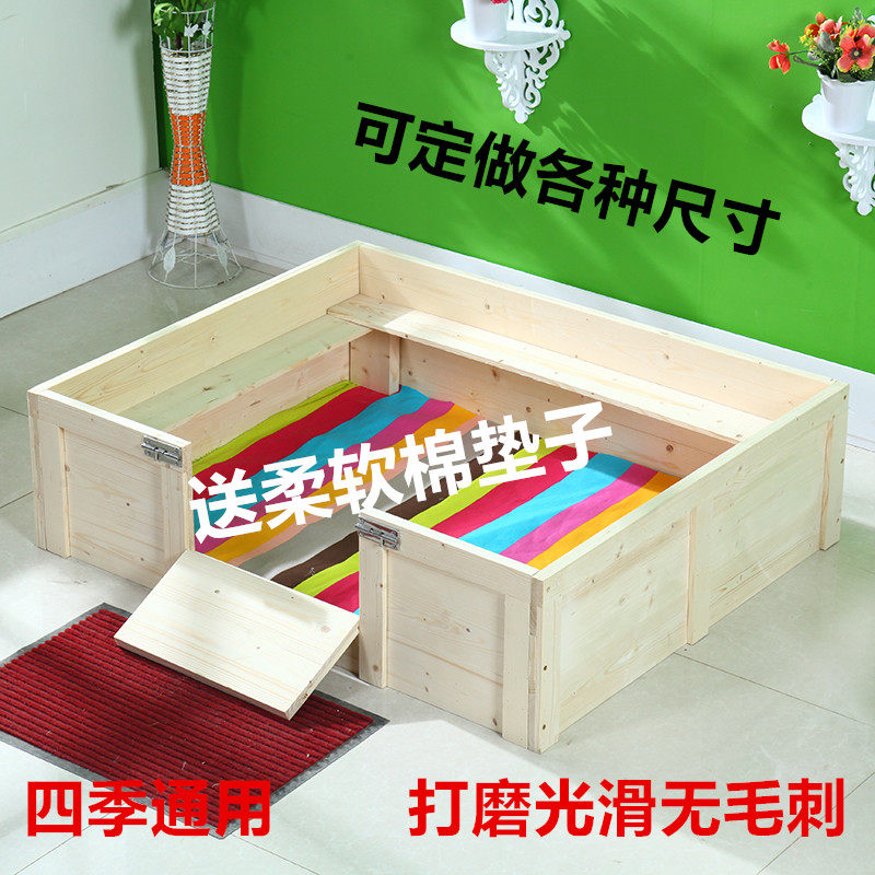 Solid wood anti-pressure dog Obstetric Bed Dog Kennel Large Canine Production House Case Cub Kennel Kennel Kennel customizable
