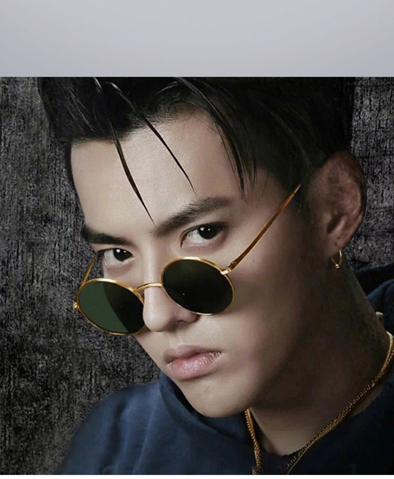Kính râm tròn nam nữ kính tròn gọng kính Prince gương cận thị kính râm phân cực phẳng chống tia UV 2018 mới kính lacoste