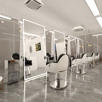 Hairdresshop Beauty Hot Dye Mirror Mesh Red Custom Hair Salon Special Stainless Steel Single-sided High Definition Hair Shop Cut Hair Mirror Table