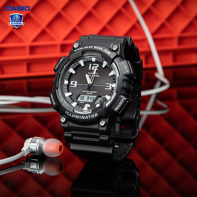 casio Casio Watch Men's Solar Waterproof Student Multi-functional AQ-S810W