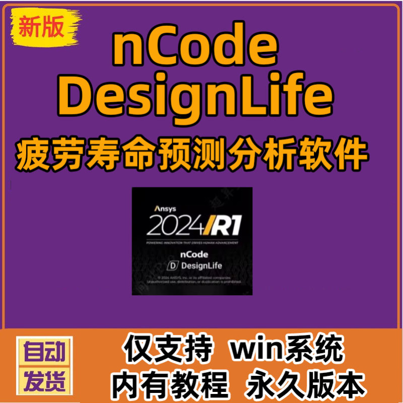 Ansys 2024 R1 Ncode Designlife Fatigue Life Prediction Analysis Software Remote Installation