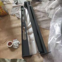 The beams are fully welded stainless steel H-shaped corbel brackets curtain wall claws custom-made steel structures glass rain canopy steel beams