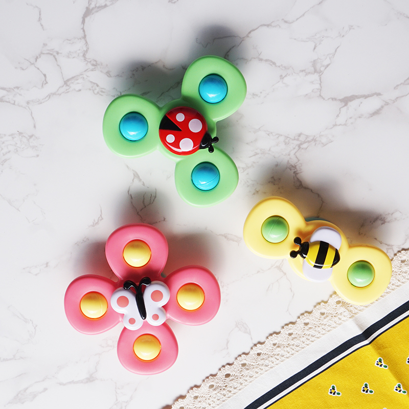 Baby suction cup flower Animals turn to the baby's fingertips Fingertips Top Toy Baby Dining Table And Chairs Fun Suction Cups