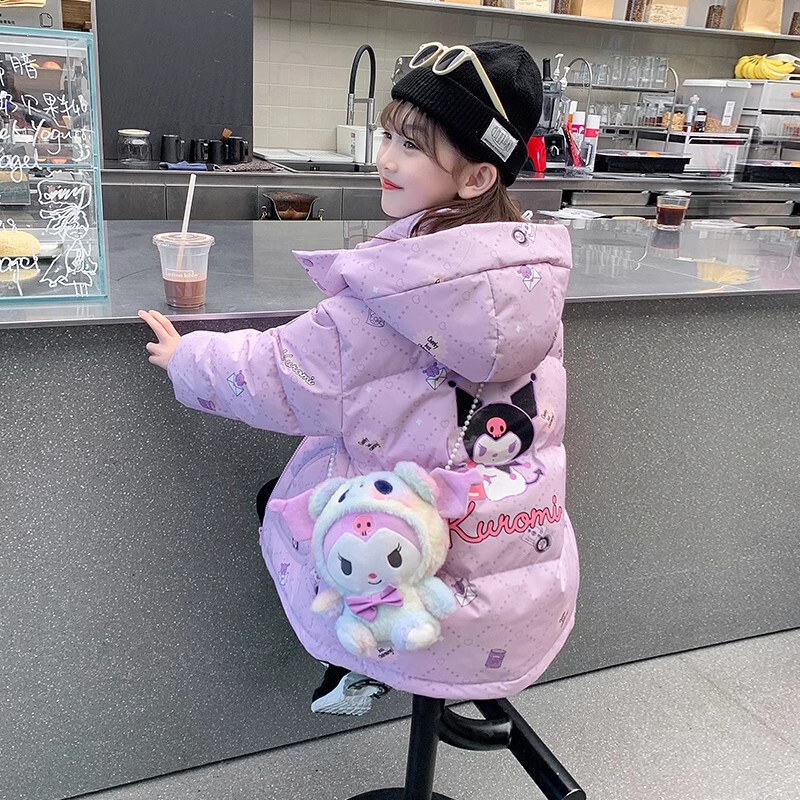 Girls' Cotton-Padded Jacket 2025 New Winter Stylish Trendy Thick Warm Coat Winter Clothing for Girls down Cotton Coat