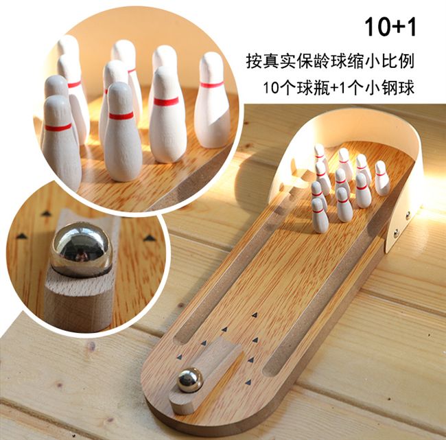 Bowling sáng tạo máy tính để bàn mini đồ trang trí mới lạ kỳ thực tế giải nén giải nén để gửi quà sinh nhật nam và nữ 	bộ bowling vải	