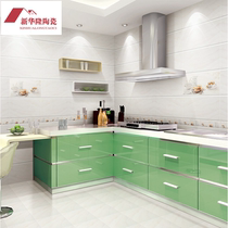 Light color kitchen wall tile 300X600 porcelain piece toilet tile matching flower non-slip small floor tile wall tile