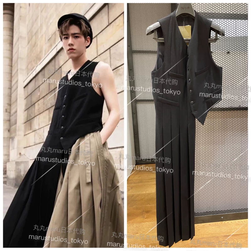 Японское агентство покупок с бесплатной доставкой 22aw Yohji Yamamoto Yohji асимметричный односторонний складной жилет