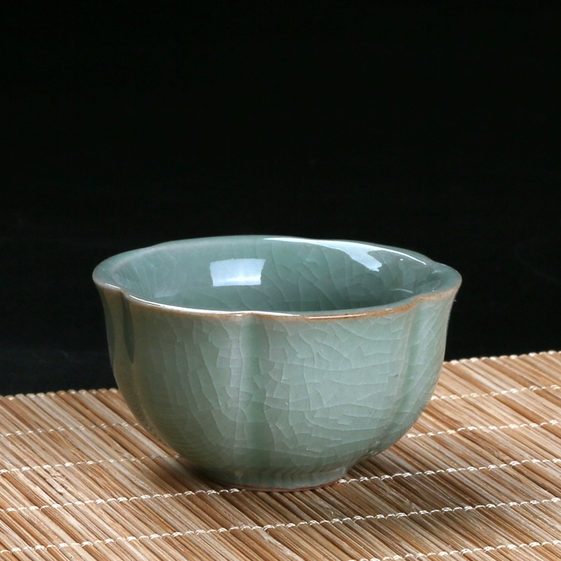 Ruyao Geyao Kung Fu tách trà nhỏ gốm sứ tách trà tách cốc duy nhất mở phim có thể hỗ trợ hộ gia đình bộ trà Nhật Bản - Trà sứ