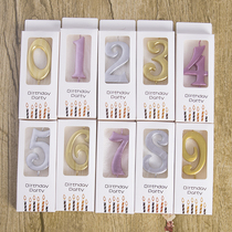 Large Gold Boxed Digital Candles Birthday Wedding Party Candles Children Adult Birthday Colorful Digital Candles