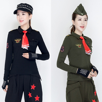 Forest Rider Mawang Lord New 515 Black Long Sleeve Womens Water Soldier Dance Pure Cotton Big Code Performance Costume