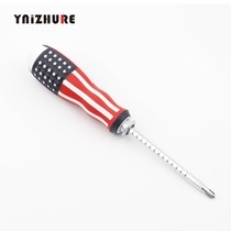 American Flag Screwdriver Mini Screwdriver Torx Screwdriver Two-Purpose Slotted Cross Retractable Screwdriver
