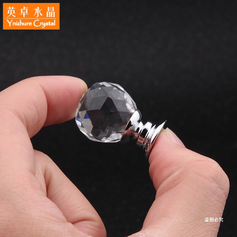 20mm single hole crystal ball handle dressing table makeup box wardrobe drawer overall cabinet bedside table door small handle decoration