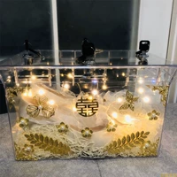 Свадьба с замками, скрытые артефакты обуви, свадебные продукты, марионеточные реквизиты, чтобы забрать игры KISS, свадебные прозрачные тибетские свадебные боксы