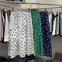 Loving Printed Half Body Dress 2021 Summer Tightness High Waist A Character Long Skirt Small Fresh sweet and large hem Umbrella Skirt Tide