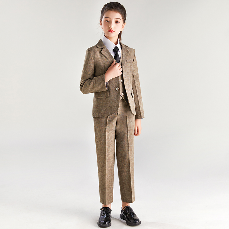 Children's suit in the children's suit of big girls piano show clothes for autumn flower girls dress 2022 new models