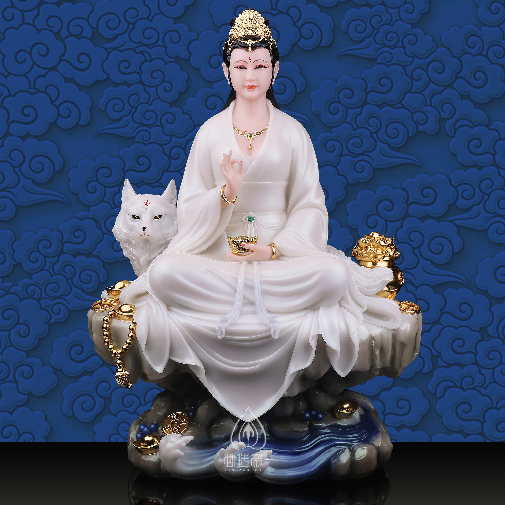 臺灣銅像娑婆三聖坐蓮觀音菩薩釋迦佛像地藏菩薩笑佛彌勒佛全堂佛