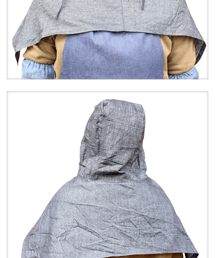 Защитные приспособления для головы 防尘披肩帽牛仔布披风帽男女搬运工作装卸水泥劳保喷漆打磨帽子