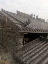 Tile roof Green tile modeling tile building ancient indoor and outdoor top surface ancient gray and black tiles eaves scene ancient costume