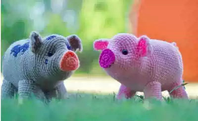 095 Piggy weaving drawings doll illustration crochet electronic hand book wool tutorial