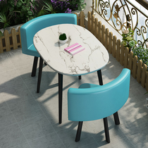 Balcony Small Table Chair Nordic Three Sets Small Family Style Talks Reception Lounge Area Casual Table And Chairs Combine A Table Two Chairs