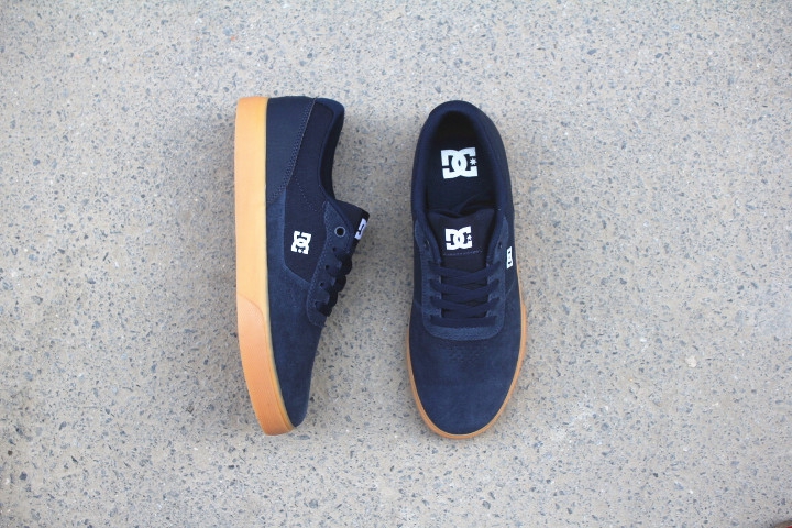 Giày skate đường phố màu xanh đậm Giày DC thấp giúp giày nam và nữ Chuyển đổi giày lông thú DC - Dép / giày thường shop giày thể thao