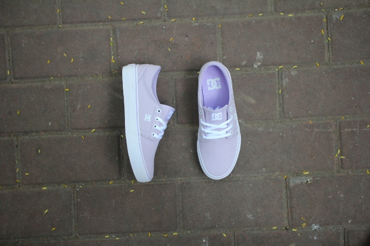 Sk8 giày DC skate giày TRASE TX thấp để giúp phụ nữ canvas casual mặc BMX giày ánh sáng màu tím giày thể thao cho bé gái