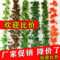 Artificial grape leaves fake flowers rattan vine leaves sub-water pipe Plastic green plants Green leaves winding ceiling decoration